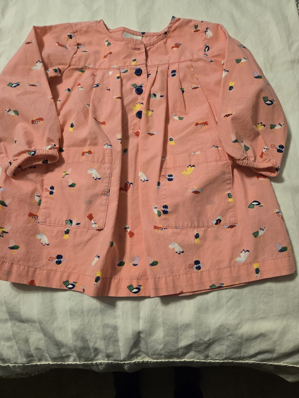 Hanna Andersson Pleats and Pockets Tunic Dress Adventure Pink Size 85/2T